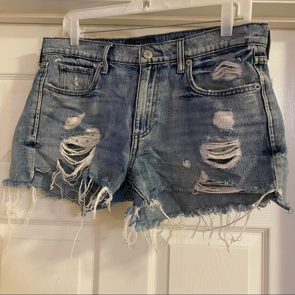 Ripped denim shorts, Size 4/27, TTS. Minimal wear